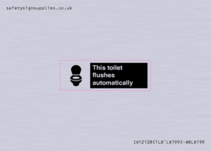 This toilet flushes automatically